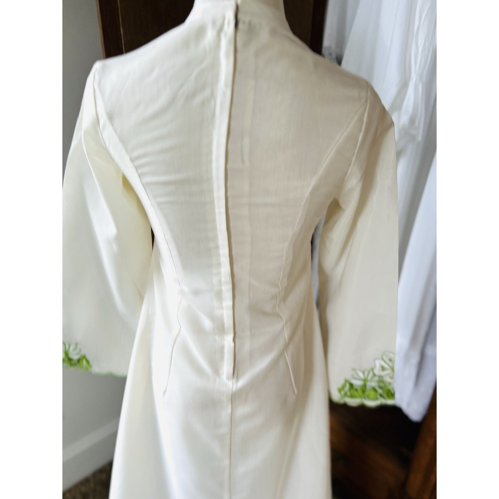 Vintage 70s Boho Lace Dress Size Small Maxi Cottage Core Victorian - Picture 7 of 13